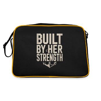 Aufgewachsen Von Einer Königin, Alleinerziehende - Retro Tasche - Schwarz/Gold - Hinten