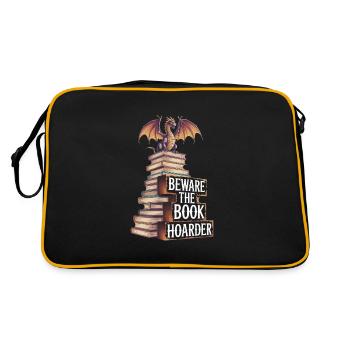 Fantasy Book Reader Magical Story Lover - Retro Bag - black/gold - Back