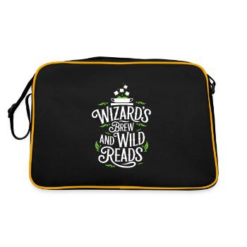 Fantasy Book Reader Magical Story Lover - Retro Bag - black/gold - Back
