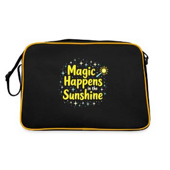 Sommer Hexen Beach Hexe Ästhetische Sonnenmagie - Retro Tasche - Schwarz/Gold - Hinten