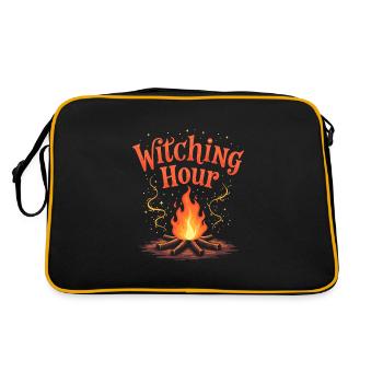 Sommer Hexen Beach Hexe Ästhetische Sonnenmagie - Retro Tasche - Schwarz/Gold - Hinten