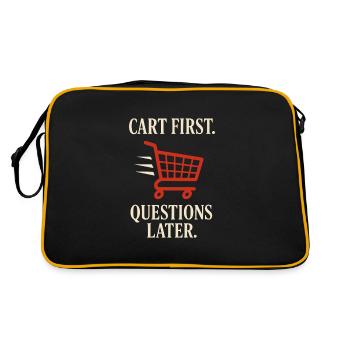 Le chariot rapide compétitif Food Shopper - Sac Retro - noir/or - Dos