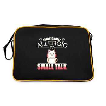 Emotionally Allergic to Small Talkfuny Introvert - Retro Tasche - Schwarz/Gold - Hinten