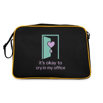 Kinderkummerberater Heilen Herzen Trauma - Retro Tasche - Schwarz/Gold - Hinten