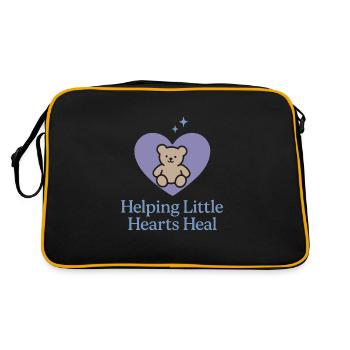 Kinderkummerberater Heilen Herzen Trauma - Retro Tasche - Schwarz/Gold - Hinten