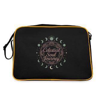 Boho Yoga Cadeau spirituel pour les yogis conscients - Sac Retro - noir/or - Dos