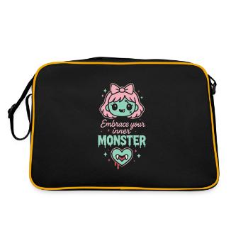 Kawaii Horreur Effrayant Mignon Pastel Goth Doux Effrayant - Sac Retro - noir/or - Dos
