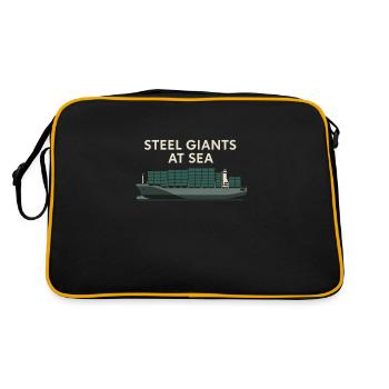 Ship vision device Container ship Cargo ship - Retro Bag - black/gold - Back