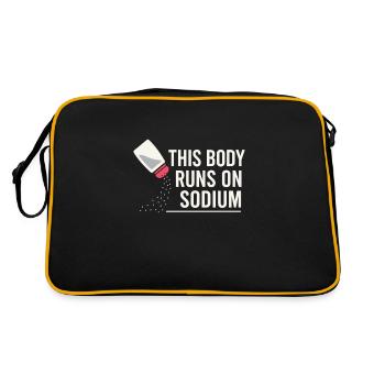 Salt Lover Sodium Dependent Nacl Meme - Retro Bag - black/gold - Back