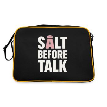 Salt Lover Sodium Dependent Nacl Meme - Retro Bag - black/gold - Back