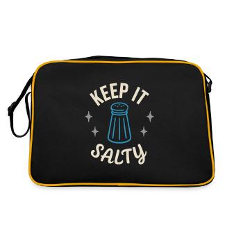 Salt Lover Sodium Dependent Nacl Meme - Retro Bag - black/gold - Back