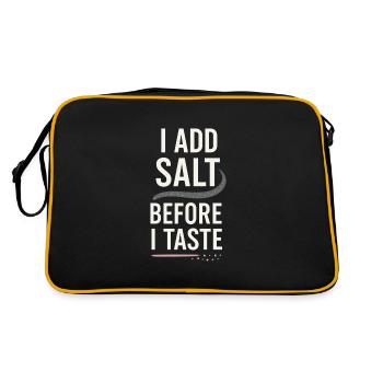Salt Lover Sodium Dependent Nacl Meme - Retro Bag - black/gold - Back