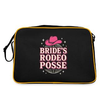 Disco Coirl Western Junggesellinnenabschied - Retro Tasche - Schwarz/Gold - Hinten