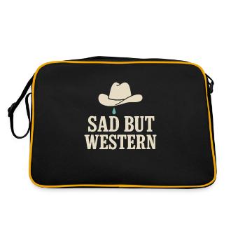 Cowboy triste Cowboy western Emo Fan de musique country - Sac Retro - noir/or - Dos