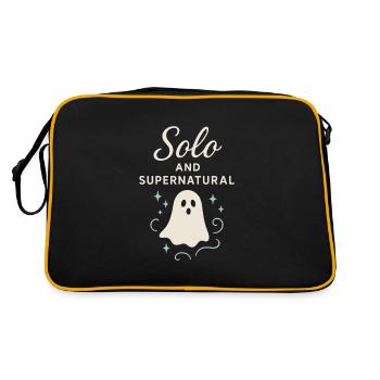 Ghostly breakup-humor-dating-mistake-single - Retro Bag - black/gold - Back