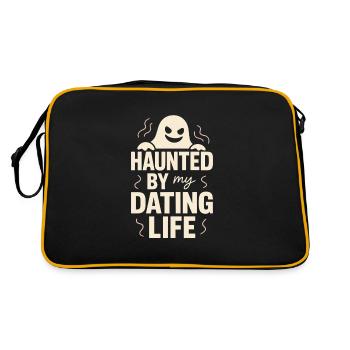 Ghostly breakup-humor-dating-mistake-single - Retro Bag - black/gold - Back