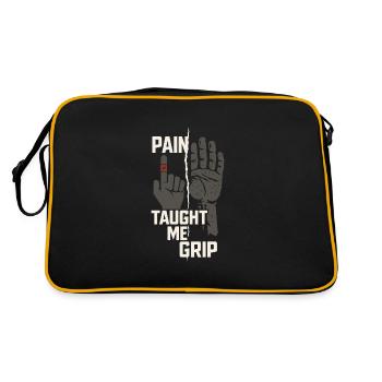Griffkrafttraining Für Kletterer Hangboard - Retro Tasche - Schwarz/Gold - Hinten