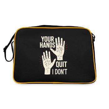 Griffkrafttraining Für Kletterer Hangboard - Retro Tasche - Schwarz/Gold - Hinten