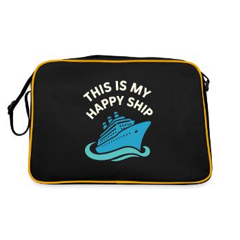Cruise Addict Funny Cruise Loyalty Ocean - Sac Retro - noir/or - Dos