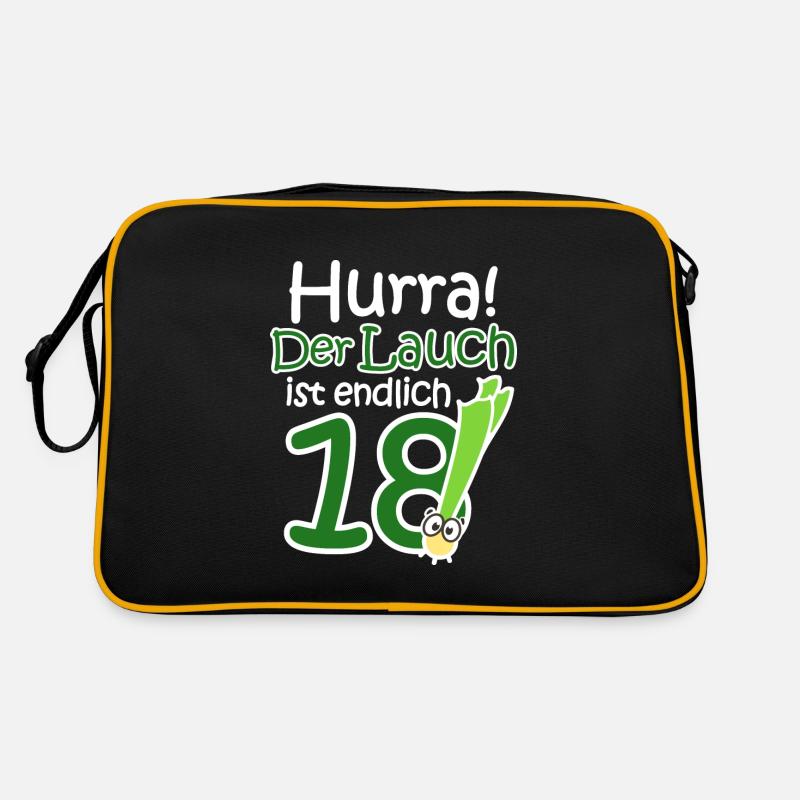 18. Geburtstag Lauch Lustiger Spruch Hurra! Retro Tasche
