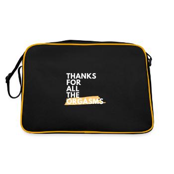 Thanks for all orgasms Funny gift! - Retro Bag - black/gold - Back