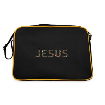 Jesus Colorful Water Drop Scripture - Retro Bag - black/gold - Back