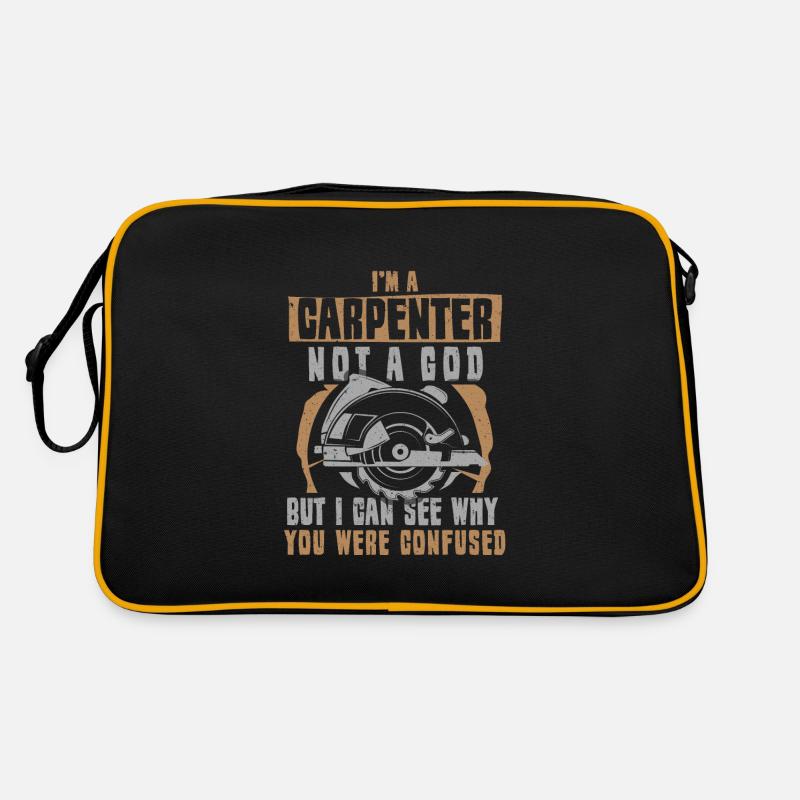 Carpenter and roofer gift shirt carpenter - Retro Bag - black/gold