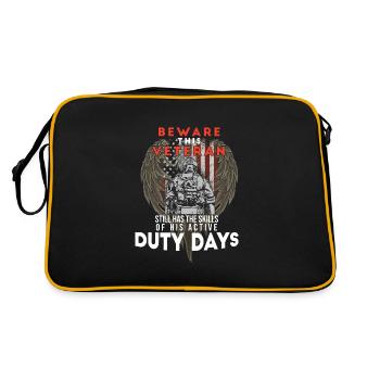 Veteran - Retro Tasche - Schwarz/Gold - Hinten