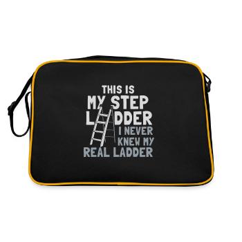 Funny fun shirt saying design for craftsmen - Retro Bag - black/gold - Back