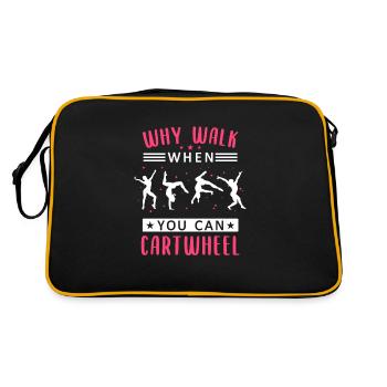 Turnen Turner - Retro Tasche - Schwarz/Gold - Hinten