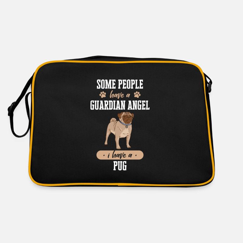 Mops Möpse Hund Retro Tasche