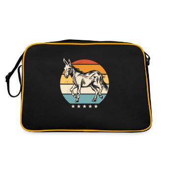 Âne Âne Animal - Sac Retro - noir/or - Dos