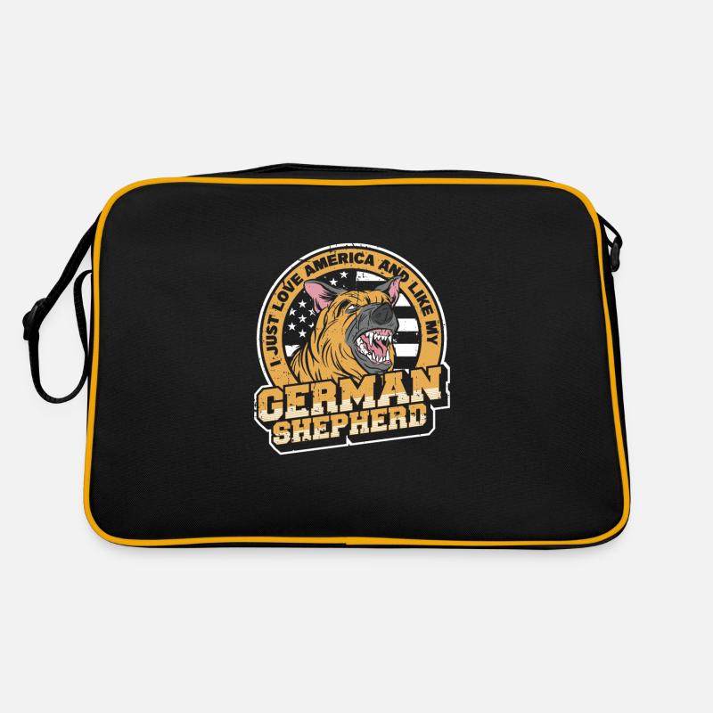 Deutscher Schäferhund Hund Retro Tasche