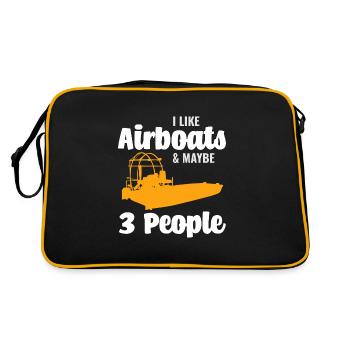 Airboat Fanboat Airboating Planeboat Bateau de marais - Sac Retro - noir/or - Dos