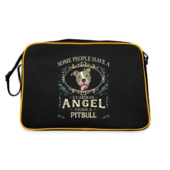 Chien Pitbull - Sac Retro - noir/or - Dos