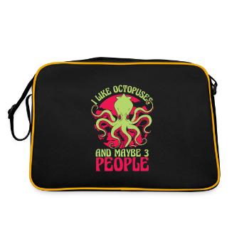 Octopus Octopus Seiche Animal - Sac Retro - noir/or - Dos