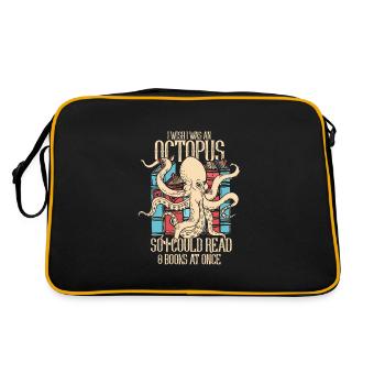 Octopus Octopus Seiche Animal - Sac Retro - noir/or - Dos