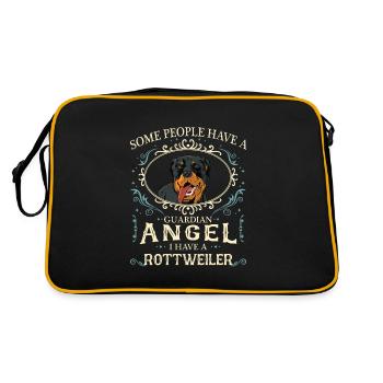 Chien Rottweiler - Sac Retro - noir/or - Dos