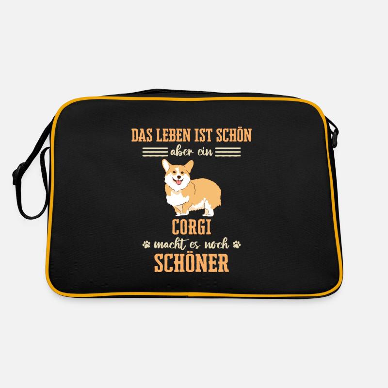 Pembroke Welsh Corgi Hund Hunde Retro Tasche