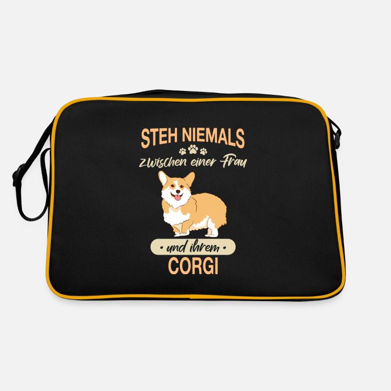 Pembroke Welsh Corgi Hund Hunde Retro Tasche