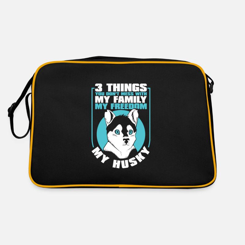 Siberian Husky Dog Retro Bag