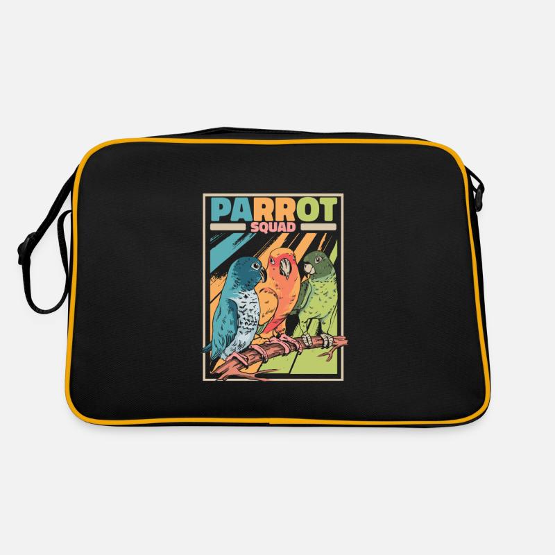 Parrots Bird Parakeet Retro Bag