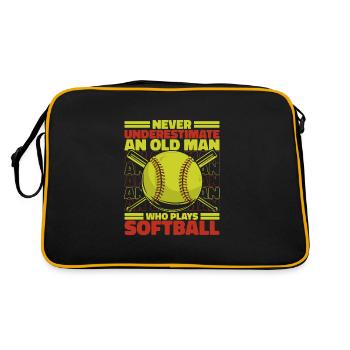 Softball Sport Joueur de Softball - Sac Retro - noir/or - Dos