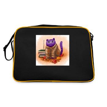 Chat d’automne - Sac Retro - noir/or - Dos