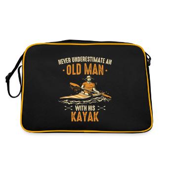 Kajak Kayak Kayaking - Sac Retro - noir/or - Dos