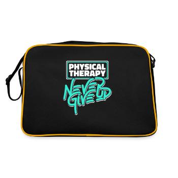Physiotherapie Therapeut Assistent - Retro Tasche - Schwarz/Gold - Hinten