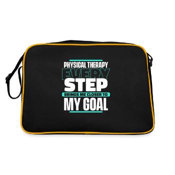 Physiotherapie Therapeut Assistent - Retro Tasche - Schwarz/Gold - Hinten