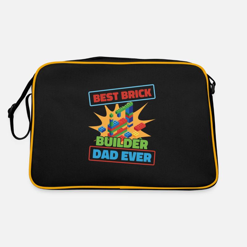 Brick Builder Brick Building Master Builder Klemmb - Retro Bag - black/gold
