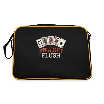Poker Casino Texas Hold'em Pokerspieler - Retro Tasche - Schwarz/Gold - Hinten