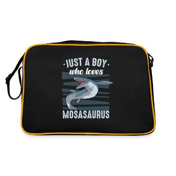 Mosasaurus Dinosaure Reptile Jurassique - Sac Retro - noir/or - Dos